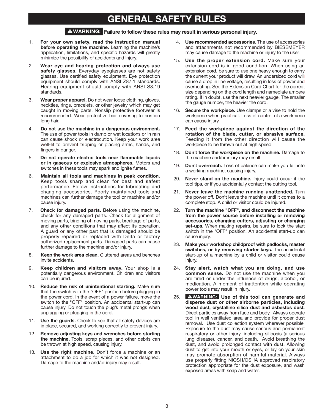 Delta 78-055B instruction manual General SAFETY RULES 